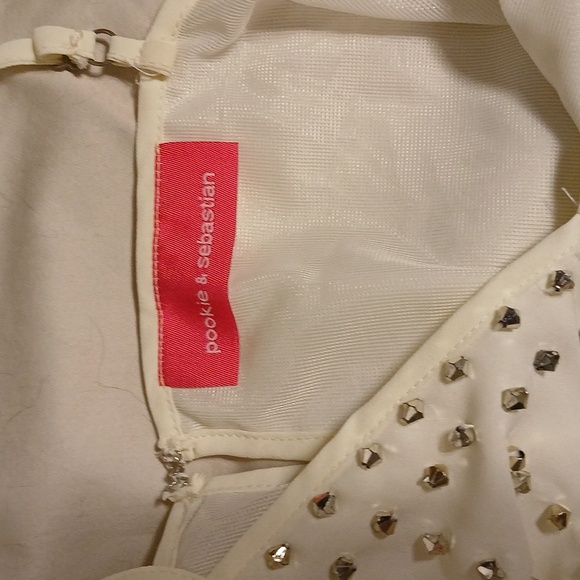 Pookie & Sebastian Cream White Dress Medium - Picture 4 of 6